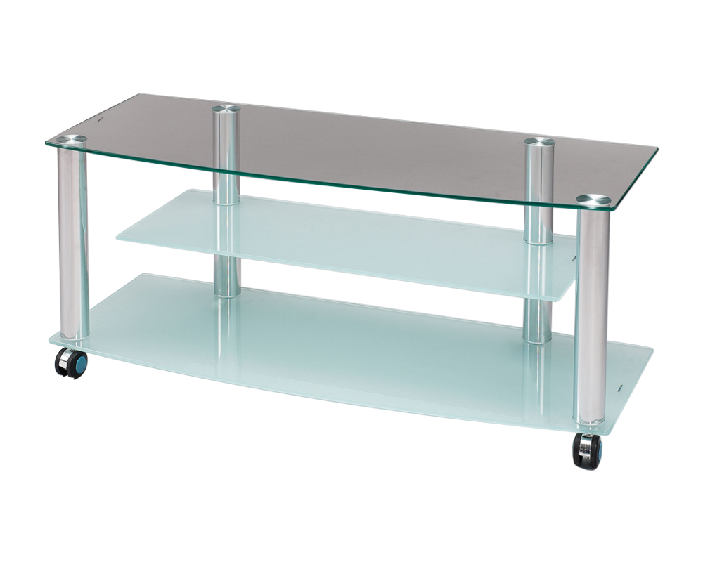 Chrome PlatingTV Stand - Glass Shelves