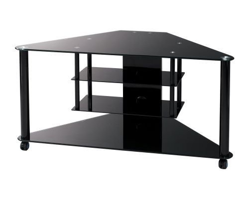 Trapezoid TV Stand with Casters