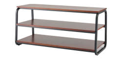 TS202 Steel Wood Media Console, Customizable TV Stand with 2 Shelves for 50 Inch TV