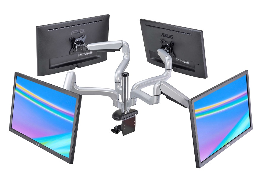 Quad Monitor Arm Fully Adjustable Gas, Computer Monitor Arm Desk Mount