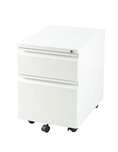 2 Drawer Metal Mobile File Cabinet, Full Extension with Recessed Handles